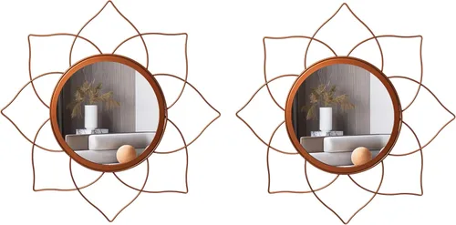 Vista 12 de Uniquewise Uniquewise- Espejo moderno decorativo con forma de diamante en forma de diamante de 27 pulgadas de alto para montar en la pared, un