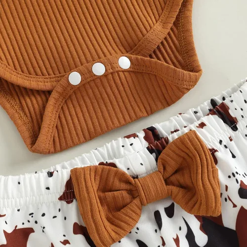 Vista 6 de fhutpw Ropa para bebé recién nacida, conjunto de 3 piezas para otoño e invierno