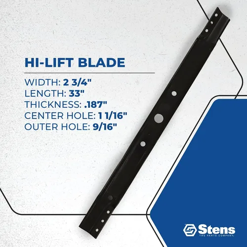 Vista 5 de Stens 335-331 Snapper 7019523BZYP Hi-Lift Blade, Negro
