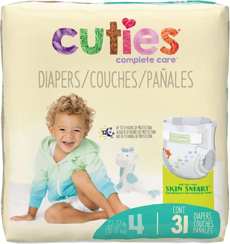 Vista 3 de Cuties Complete Care - Pañal para bebé, unisex, 31 unidades 32 ES