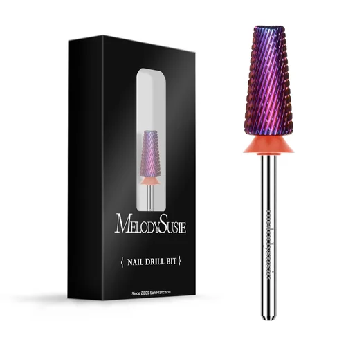 Vista 43 de MelodySusie Super Cut Edition Brocas para Uñas 5 en 1, Brocas Multifunción de Carburo de Tungsteno de 3/32'', Adecuadas para Manicura Pedicura