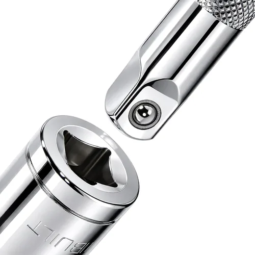 Vista 5 de Powerbuilt 3/8 de pulgada x 1/2 pulgada SAE Deep Socket, 12 puntos, cromo-vanadio, marca de tamaño - 940046