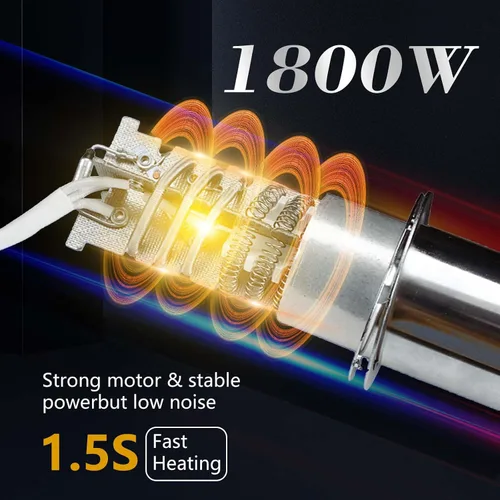 Vista 2 de Pistola de calor, pistola de aire caliente BILLION GOLD de 1800 W, 752 ℉ a 1112 ℉ con 2 ajustes de temperatura, pistola de calor para manualidades