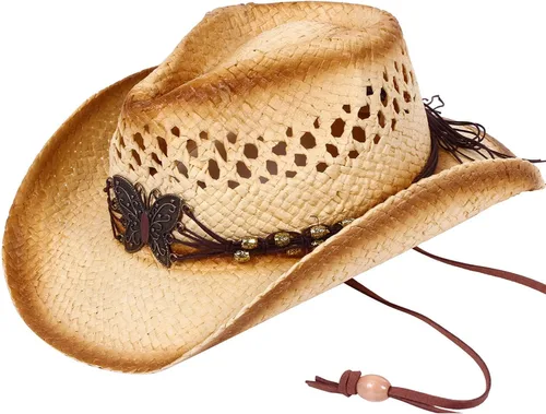 Vista 8 de Sombrero vaquero de paja con banda decorada, para disfraces de niños, de Simplicity