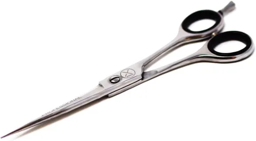 Vista 4 de PRO - Tijeras de peluquero afiladas para corte de pelo, 6.5 pulgadas, peso ligero, fabricado en Alemania, acero con reposamanos