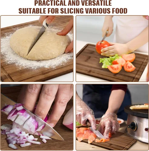 Vista 4 de Patelai Juego de 12 tablas de cortar lisas a granel para cocina, tablas de cortar rectangulares en blanco, tablas de servir para manualidades