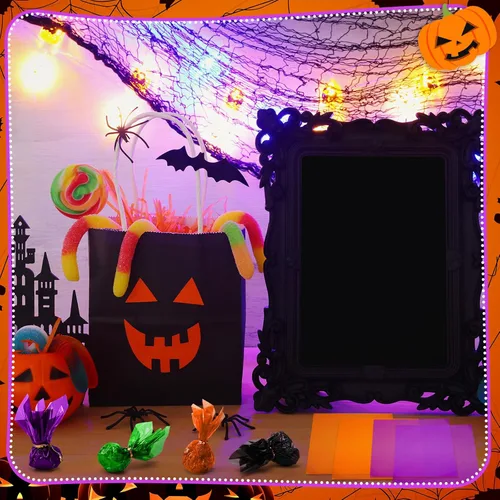 Vista 4 de Outus 104 hojas de celofán de colores de celofán de regalo para filtrar luces, manualidades, embalaje, regalos pequeños, envoltura de dulces