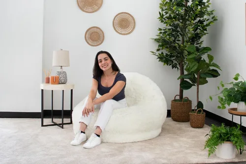 Vista 5 de Air Candy Silla inflable de piel sintética de Mongolia – Asiento de salón ultra suave para adolescentes y adultos – Alternativa acogedora, elegante
