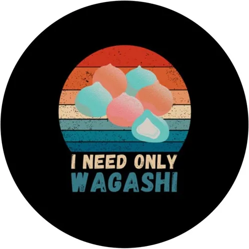 Vista 3 de Vintage I Need Only Wagashi Food Lover Retro Wagashi PopSockets Standard PopGrip