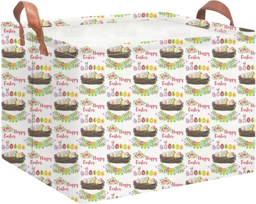 Vista 20 de NTAOHAMPER Cesta rectangular de almacenamiento de fútbol vacía, cesta de regalo plegable con asas, caja de juguetes/libros, decoración de habitación