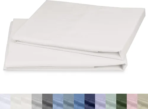 Vista 10 de California Design Den Juego de 2 fundas de almohada de 100 % algodón orgánico tamaño Queen/estándar, suaves y nítidas fundas de almohada de algodón