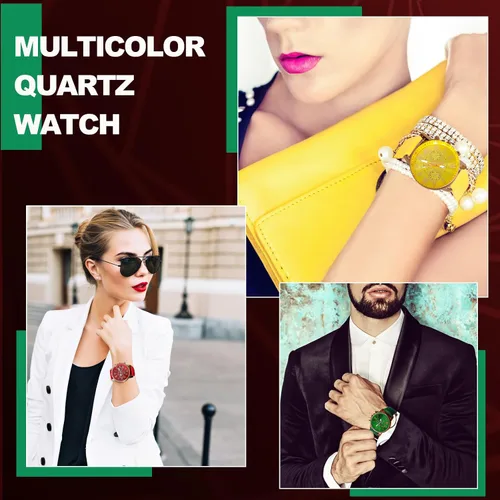 Vista 4 de Juego de 28 relojes de platino surtidos para hombres y mujeres con números romanos, correas de piel sintética, relojes de cuarzo unisex, relojes