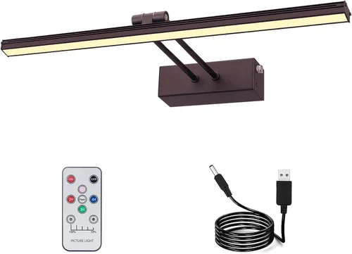 Vista 8 de FUNCHDAY Luz para Cuadros, Luces de Arte a Batería para Pared, Luz Inalámbrica con Control Remoto para Pinturas con Temporizador y Regulable