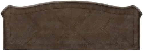 Vista 7 de Pemberly Row - Mesa de sofá de madera tradicional, 52 pulgadas de ancho, marco de madera de caucho, acabado blanco antiguo con parte superior marrón