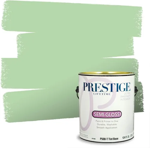 Vista 9 de PRESTIGE Pintura exterior e imprimación en uno, aloe, plano, 1 galón