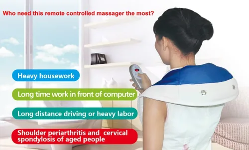 Vista 5 de Carepeutic Masajeador de percusión de cuello y hombros de lujo con control remoto