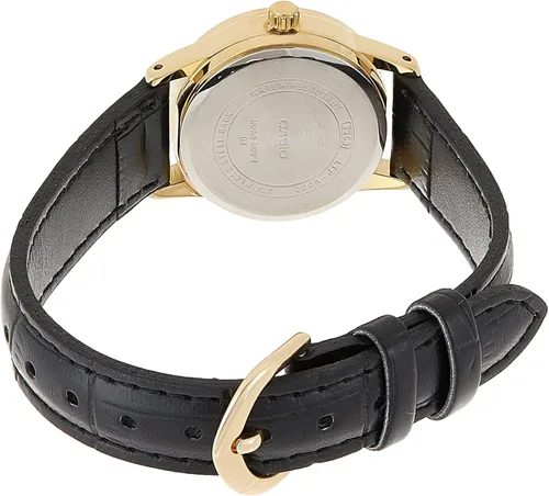 Vista 2 de Casio LTP-V002GL-7B2 - Reloj de pulsera de piel para mujer color dorado fácil lectura
