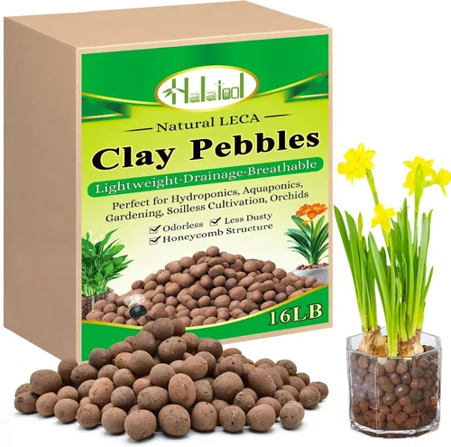 Vista 12 de Halatool 2 LB Guijarros de arcilla expandida natural de 2 libras para plantas 4mm-16mm Bolas de arcilla 100% orgánicas Hydroton Leca para plantas