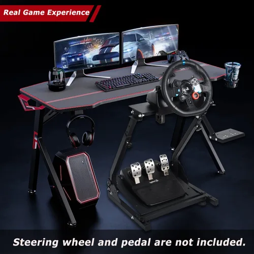 Vista 7 de Minneer G29 Racing Wheel Stand for LogitechThrustmaster G29G920G923T80T150 Driving Simulator Cockpit Support Folding and Only Contains Stand