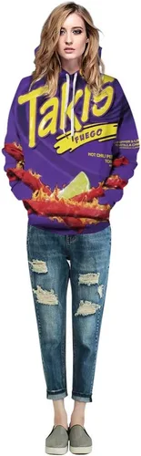 Vista 4 de Sudaderas con capucha con capucha con estampado 3D
