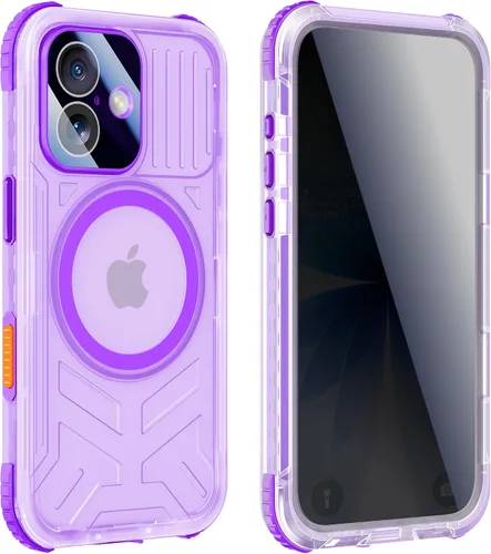 Vista 34 de Funda impermeable para iPhone 15 con Magsafe, protector de pantalla, cordón, IP68 militar de cuerpo completo a prueba de golpes, para deportes Negro