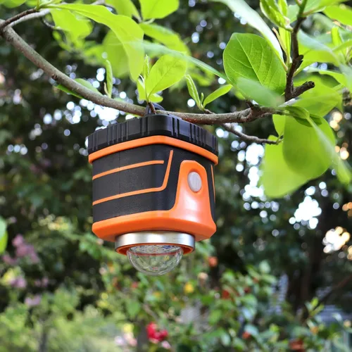 Vista 6 de Lámpara LED de campamento súper brillante de 1500 lúmenes, 4 modos de luz, reflector regulable, lámpara de emergencia alimentada por batería