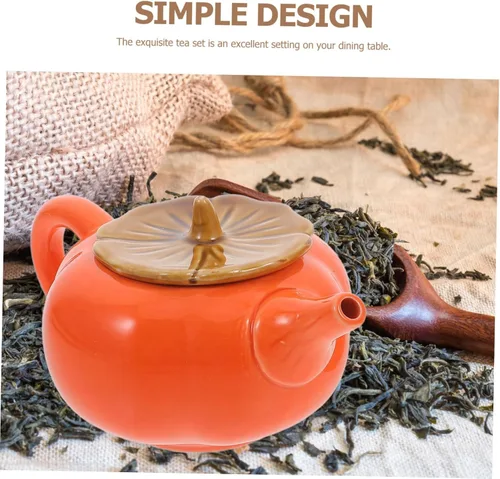 Vista 3 de Juego de té de porcelana de 3 piezas, tetera y tazas de cerámica Teaware Set Kung Fu Teapot