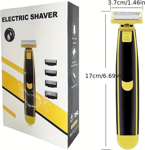 Vista 8 de Afeitadora eléctrica húmeda y seca, afeitadora eléctrica de cierre para hombres y mujeres, rasuradora facial recargable, impermeable, recortadora