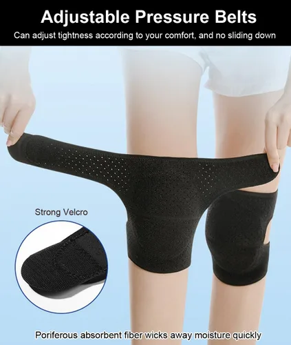 Vista 5 de Rodilleras para mujeres y hombres, rodilleras suaves de baile con bandas ajustables, rodilleras de voleibol para mujeres y hombres, rodilleras