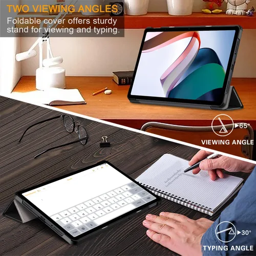 Vista 7 de Funda para Xiaomi Redmi Pad SE de 11 pulgadas, carcasa rígida con soporte delgado y parte trasera protectora para Redmi Pad SE 11 2023 con función