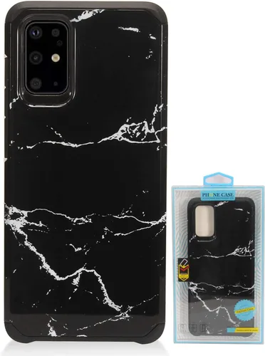 Vista 3 de Para Samsung Galaxy S20 Plus, Galaxy S20+ 6.7" (SM-G985) - Funda para teléfono con imagen a prueba de golpes - AD1 mármol negro
