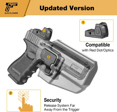 Vista 3 de Funda universal OWB con clip para cinturón para más de 100 pistolas - Sig, Taurus, Springfield, FN, Walther, Sarsilmaz, Girsan, Bersa, Canik, 1911
