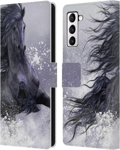 Vista 243 de Head Case Designs Officially Licensed Laurie Prindle A Morgan Christmas Western Stallion Leather Wallet Case Compatible with Samsung Galaxy A07 4G