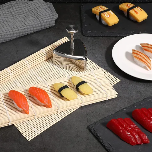 Vista 6 de UPKOCH 1 Unidades Práctico Onigiri Arroz Sushi Maker Sushi Rolling Mats Home Bento Picnic Lunch