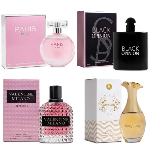 Vista 15 de A CENTER Juego de perfume de 4 piezas para mujer, set de regalo