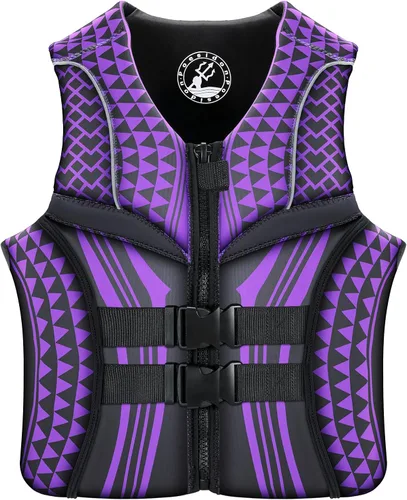 Vista 8 de poesidon - Chaleco salvavidas para adultos, estampado geométrico legendario, ideal para cualquier deporte acuático, unisex, para kayak, remo, SUP