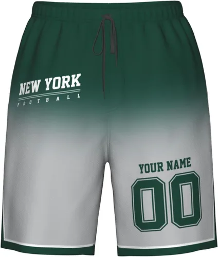 Vista 26 de Pantalones cortos de playa personalizados de fútbol para hombre, de secado rápido, personalizados con cualquier nombre y número, regalos