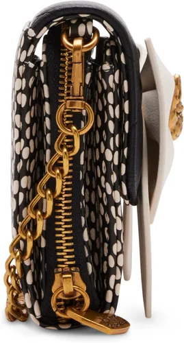Vista 5 de Betsey Johnson Billetera con lazo para perro Bull en cadena, negroblanco, NegroBlanco