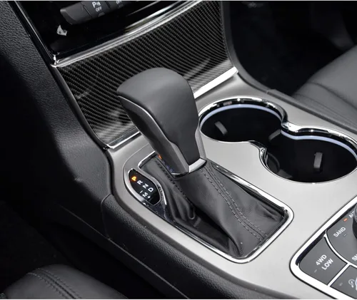 Vista 3 de SUNJIKA Compatible con caja de almacenamiento de consola central interior de fibra de carbono, cubierta de panel, accesorios para Jeep Grand