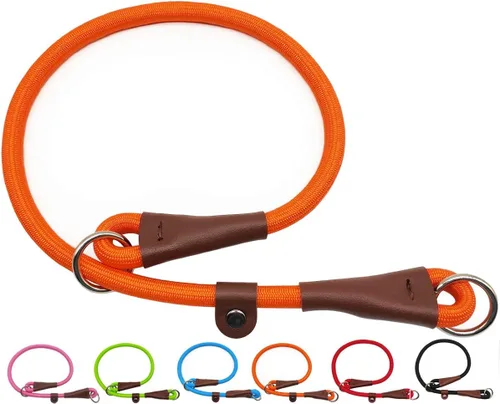 Vista 10 de MayPaw Collar ajustable de cuerda de nailon para entrenamiento de perros, collares de perro Martingala redondos sin tirones para perros pequeños