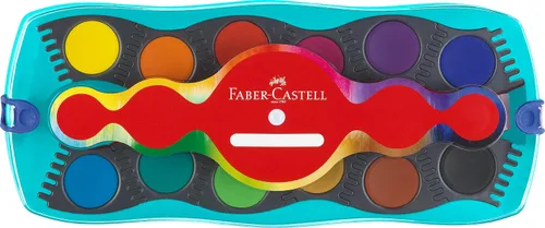 Vista 2 de Faber-Castell Caja de pintura Connector - 12 colores turquesa
