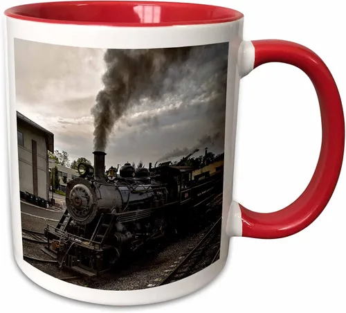 Vista 8 de 3dRose Foto de una taza negra de dos tonos de 11 oz de motor de vapor