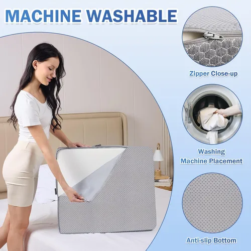 Vista 7 de Almohada ajustable para piernas con elevación de circulación sanguínea para recuperación después de la cirugía, hinchazón, ciática, espalda