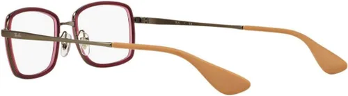 Vista 6 de Ray-Ban Gafas RX6336-2857, marcos de goma Fuxia con lente de demostración de 2.087 in, Moradorojizo