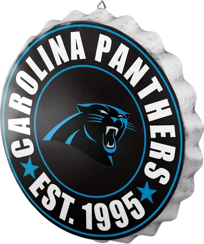 Vista 2 de NFL Team Logo Metal Hanging Wall Bottle Cap Sign