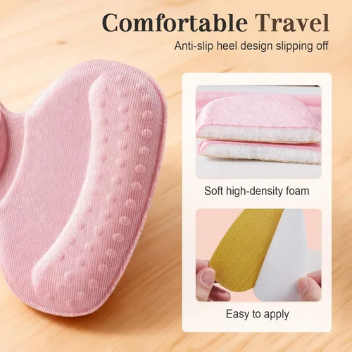 Vista 7 de Heel Pads for Shoes,Heel Grips Liner Cushions Inserts for Loose Shoes,Anti Slip Shoe Inserts for Too Big Shoes Women Men,Soft Heel Protectors Stop
