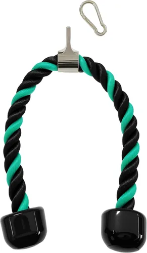 Vista 10 de Accesorios de cable de cuerda de tríceps pesados, accesorios de máquina de cable para gimnasio en casa, cuerda de tríceps de nailon para accesorios