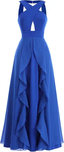 Vista 5 de Vestido largo transformador para mujer vestido de graduación convertible con tirantes delgados para boda cóctel vestido largo