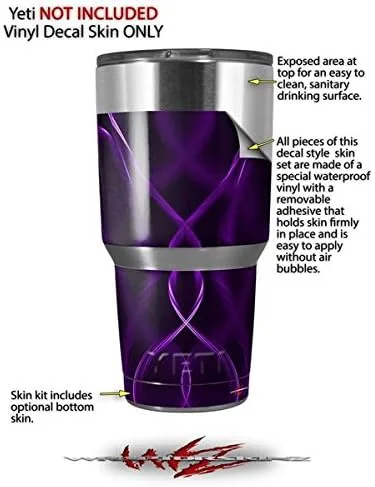 Vista 2 de Skin Wrap para vaso de Yeti Rambler 30 oz abstracto 01 morado (vaso no incluido)