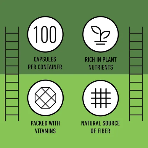 Vista 8 de Complete Natural Products Hoja de alfalfa pura - 100 cápsulas - 450 mg de polvo de hoja de alfalfa orgánica pura seca en cápsulas vegetales